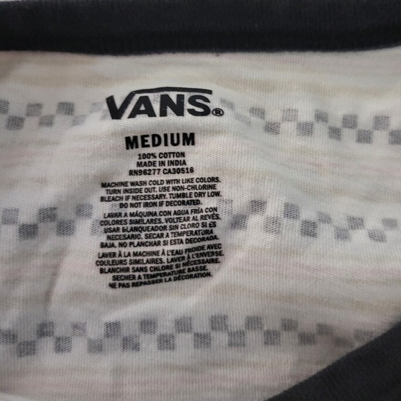 Vans Black and White Striped Crop Top Size M - Picture 6 of 7